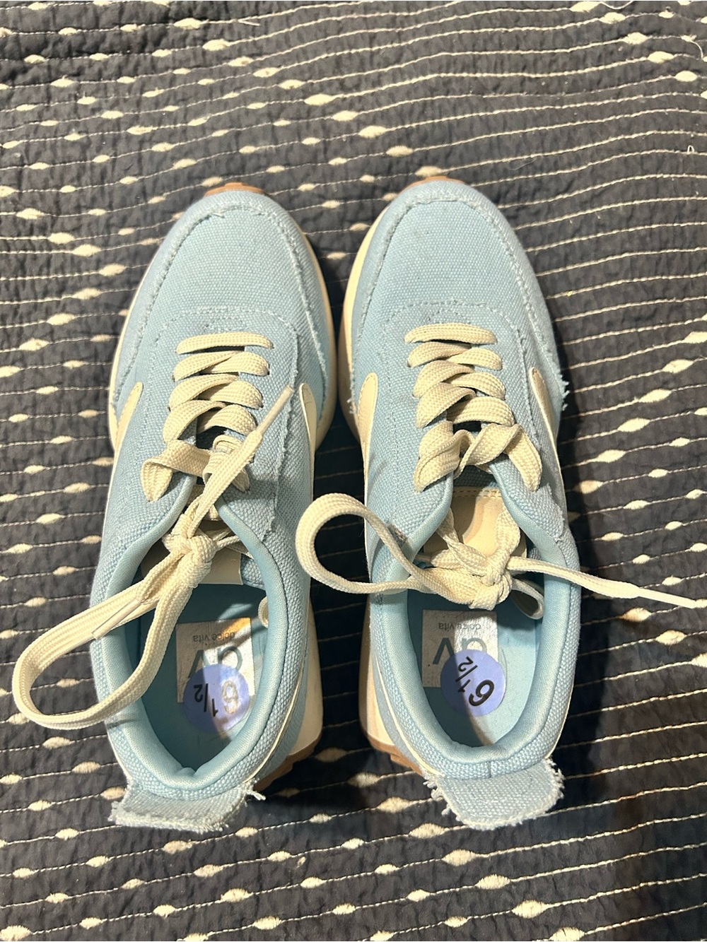 Dole Vita Light Blue Casual Women's Sneakers - Comfort Lace-Up